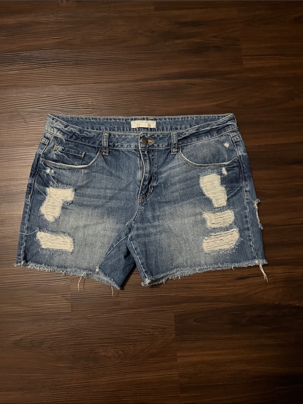 2.1 Denim Distressed  Women's Shorts